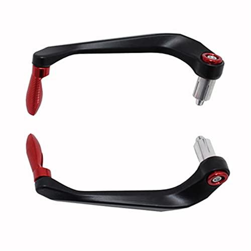 DOBRVVGT Motorrad Lenker,Motorradlenker 22mm 7/8 "Universal Motorrad Handschutz Bremskupplunghebelschutz Handschutz(Black red) von DOBRVVGT