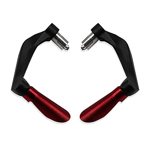 DOBRVVGT Motorrad Lenker,Motorradlenker 22mm 7/8 "Universal Motorrad Handschutz Bremskupplunghebelschutz Handschutz(CNC red) von DOBRVVGT