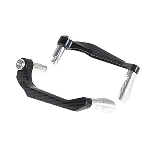 DOBRVVGT Motorrad Lenker,Motorradlenker 22mm 7/8 "Universal Motorrad Handschutz Bremskupplunghebelschutz Handschutz(Carbon Sliver) von DOBRVVGT