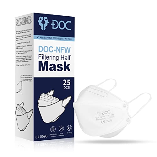 DOC FFP2 - Atemschutzmaske Erwachsene Hochwertiger Stoff Mund-Nasen-Maske 1500er Pack-Partikelfiltrierende Halbmaske von DOC