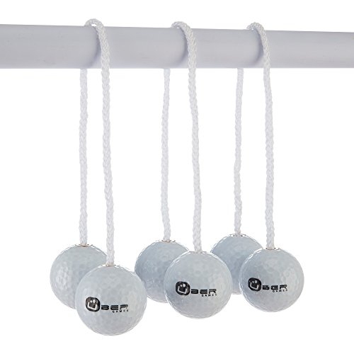 DOCTOR SPORT Leitergolf WurfSpiel Offizielle Echte Golfbälle – 3 Paar à 2 Bälle – Offizielle Länge aus geflochtenem Nylon (30 cm) – Metallclip für perfekten Verschluss – Professionell (Hell Weiss) von DOCTOR SPORT