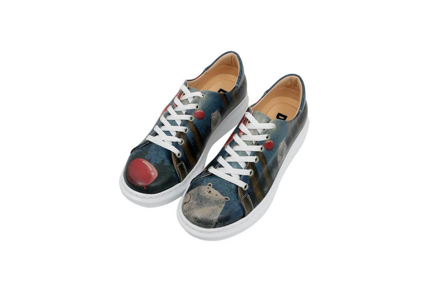 DOGO Damen Myra Bear With A Balloon Vegan Damen Sneaker / Female Plateausneaker Vegan DOGO Damen Myra Bear With A Balloon Vegan Damen Sneaker / Female Plateausneaker Vegan von DOGO