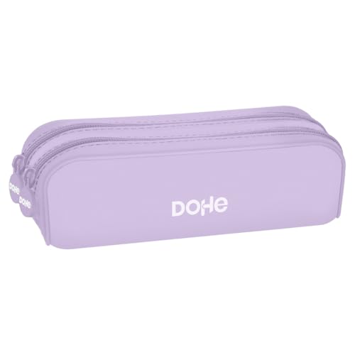 DOHE - Doppeltes Silikon-Schulmäppchen - 2 Fächer mit Reißverschlüssen, Rechteckiges Mehrzweck-Etui, Weiche Haptik, Maße 20x6x7 cm - Serenity DOHE - Doppeltes Silikon-Schulmäppchen - 2 Fächer mit Reißverschlüssen, Rechteckiges Mehrzweck-Etui, Weiche Haptik, Maße 20x6x7 cm - Serenity von DOHE