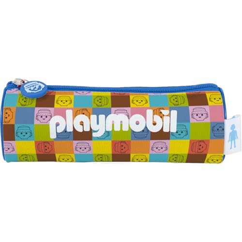 DOHE - Einfaches Federmäppchen für die Schule - 1 Fach, rundes Mehrzweck-Federmäppchen, 21 x 7,5 cm, Reißverschluss, aus strapazierfähigem Polyester - Playmobil Unite As One DOHE - Einfaches Federmäppchen für die Schule - 1 Fach, rundes Mehrzweck-Federmäppchen, 21 x 7,5 cm, Reißverschluss, aus strapazierfähigem Polyester - Playmobil Unite As One von DOHE
