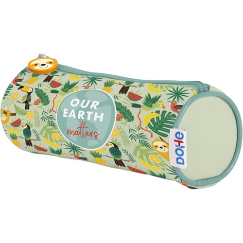 DOHE - Einfaches Federmäppchen für die Schule - 1 Fach, rundes Mehrzweck-Federmäppchen, 21 x 7,5 cm, Reißverschluss, aus strapazierfähigem Polyester - WWF Tropic DOHE - Einfaches Federmäppchen für die Schule - 1 Fach, rundes Mehrzweck-Federmäppchen, 21 x 7,5 cm, Reißverschluss, aus strapazierfähigem Polyester - WWF Tropic von DOHE
