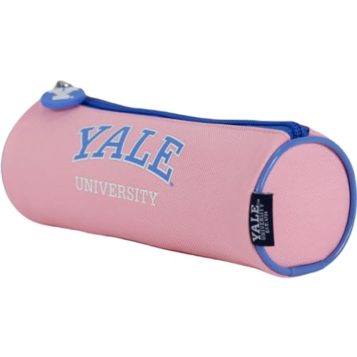 DOHE - Rundes Schulmäppchen - Reißverschluss, strapazierfähiges Polyester, 21x7,5x7,5 cm, Schulmaterial - Yale University Pink Lady - Rosa DOHE - Rundes Schulmäppchen - Reißverschluss, strapazierfähiges Polyester, 21x7,5x7,5 cm, Schulmaterial - Yale University Pink Lady - Rosa von DOHE