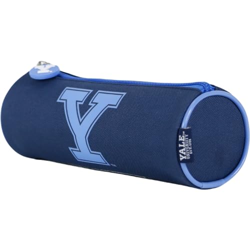 DOHE - Rundes Schulmäppchen - Reißverschluss, strapazierfähiges Polyester, 21x7,5x7,5 cm, Schulmaterial - Yale University Navy - Blau DOHE - Rundes Schulmäppchen - Reißverschluss, strapazierfähiges Polyester, 21x7,5x7,5 cm, Schulmaterial - Yale University Navy - Blau von DOHE