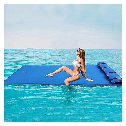 Schwimmmatte, Wasserhängematte, Schaumstoff for Strand, Meer, See, aufrollbare schwimmende Insel for Wassererholung und Entspannung,Grün(Blue,2.7m x 1.5m x 3.3cm) von DOKERS