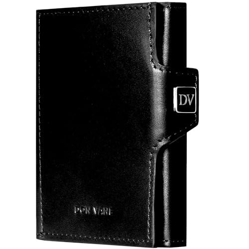 DON VANE Elite Pocket I Slim Wallet mit XL Münzfach I Mini Geldbörse Leder mit RFID Schutz I Kleines Karten Portemonnaie für Herren Damen I Kreditkartenetui Kartenetui I Geldbeutel flach Schwarz DON VANE Elite Pocket I Slim Wallet mit XL Münzfach I Mini Geldbörse Leder mit RFID Schutz I Kleines Karten Portemonnaie für Herren Damen I Kreditkartenetui Kartenetui I Geldbeutel flach Schwarz von DON VANE