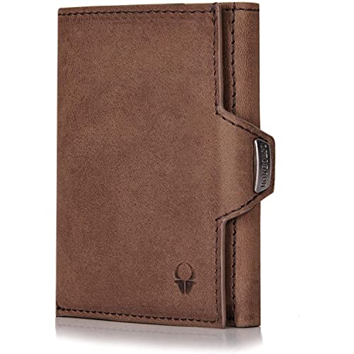 DONBOLSO NextGen Slim Leder Portemonnaie Herren mit Münzfach und RFID Schutz - Portmonee Herren Slim für Karten und Bargeld - Kompakte Geldbörse, Kartenhülle - Braun Vintage, 9 x 7,1 x 2 cm DONBOLSO NextGen Slim Leder Portemonnaie Herren mit Münzfach und RFID Schutz - Portmonee Herren Slim für Karten und Bargeld - Kompakte Geldbörse, Kartenhülle - Braun Vintage, 9 x 7,1 x 2 cm von DONBOLSO