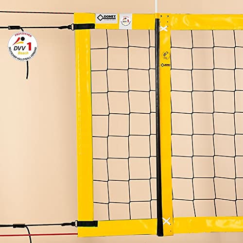 Beach-Volleyball-Turniernetz DVV-1, ca. 3 mm, 9,5 x 1,0 m, Einfassung gelb von DONET