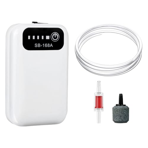 Aquarium-Batterie-Luftpumpe, Tragbare Batteriebetriebene Sauerstoffpumpe, USB wiederaufladbarer Aquarium-Sprudlerbelüfter zum Angeln im Freien, bei Stromausfällen und Transport von Fischen Aquarium-Batterie-Luftpumpe, Tragbare Batteriebetriebene Sauerstoffpumpe, USB wiederaufladbarer Aquarium-Sprudlerbelüfter zum Angeln im Freien, bei Stromausfällen und Transport von Fischen von DONGKER