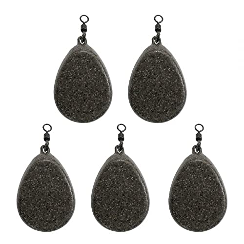 DONGKER Bleie Swivel Flat Pear, 5 Stück Karpfenangeln Gewichte Birne, Angelblei Karpfen Gewichte für Karpfenangelzubehör, 1,1 oz/1,5 oz/2 oz/2,5 oz/2,9 oz/3,5 oz DONGKER Bleie Swivel Flat Pear, 5 Stück Karpfenangeln Gewichte Birne, Angelblei Karpfen Gewichte für Karpfenangelzubehör, 1,1 oz/1,5 oz/2 oz/2,5 oz/2,9 oz/3,5 oz von DONGKER