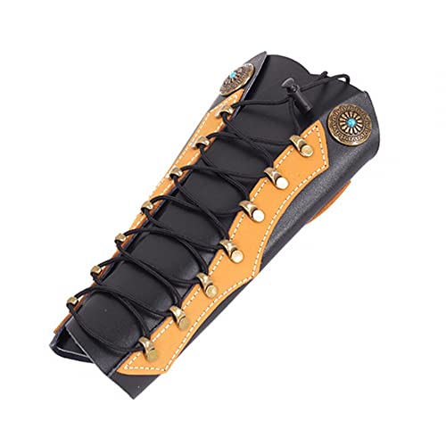 DONGKER Armschutz Bogenschießen, Traditioneller PU Leder Armschoner, Bogensport Zubehör, Arm Rüstung Manschette Einstellbar DONGKER Armschutz Bogenschießen, Traditioneller PU Leder Armschoner, Bogensport Zubehör, Arm Rüstung Manschette Einstellbar von DONGKER