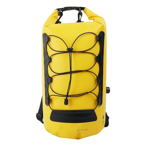 DONGKER Dry Bag 20L, wasserdichte PVC Trockensack, Wasserfester Trockenrucksack mit Schultergurt für Bootfahren, Kanufahren, Camping, Strandwandern von DONGKER