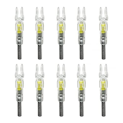 DONGKER Pfeil Nocken, 10 Stück 6,2mm LED Bogenschießen Pfeilnocken, Beleuchtete Nocken mit Automatischer Beleuchtung für 6.2mm Carbon Pfeil Armbrust DONGKER Pfeil Nocken, 10 Stück 6,2mm LED Bogenschießen Pfeilnocken, Beleuchtete Nocken mit Automatischer Beleuchtung für 6.2mm Carbon Pfeil Armbrust von DONGKER