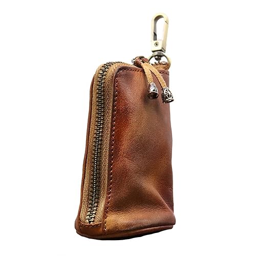 DONGKER Leder Schlüsseltasche, Mittelalterliches Autoschlüsselhalter Münztasche Schlüsselanhänger-Geldbörse mit Reißverschluss für Outdoor-Aktivitäten, Reisen, Business DONGKER Leder Schlüsseltasche, Mittelalterliches Autoschlüsselhalter Münztasche Schlüsselanhänger-Geldbörse mit Reißverschluss für Outdoor-Aktivitäten, Reisen, Business von DONGKER