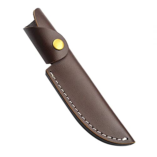 DONGKER Leder Messerscheide, Gerade Messertasche für Gürtel, Vintage Messer Taschen Knife Sheath mit Gürtelschlaufe zum Schutz des Messers von DONGKER