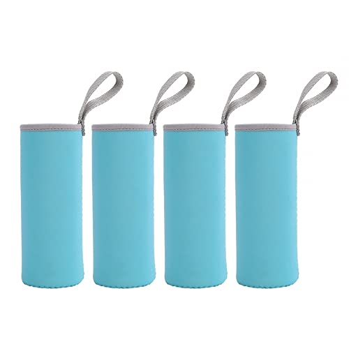 DONGKER Neoprenhülle für Trinkflasche, 4 Stück 550ml Wasserflasche Thermo-Hülle, Flaschen Thermo-Hülle Taschen Thermohülle Isolierhülle Zur Wärmespeicherung von DONGKER