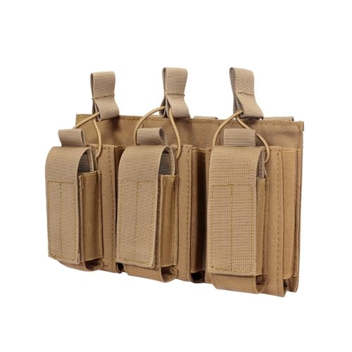 Molle Magazintasche, Open Top Triple Mag Pouch, Taktische Pistole Magazinbeutel für 5.56 .223 mm Magazine von DONGKER