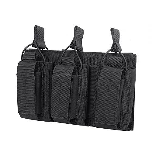 Molle Magazintasche, Open Top Triple Mag Pouch, Taktische Pistole Magazinbeutel für 5.56 .223 mm Magazine von DONGKER