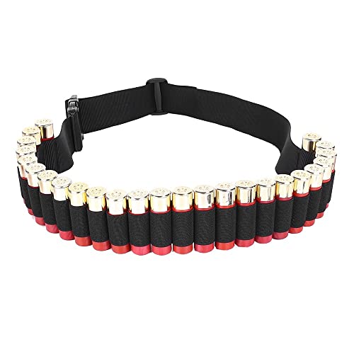 Gürtel fur Klopfer, 25 Loch Patronengürtel, 130cm Lange, Verstellbar Schnaps Shell Gürtel Patronen-Gurt für Munition vom Kaliber 12G Gürtel fur Klopfer, 25 Loch Patronengürtel, 130cm Lange, Verstellbar Schnaps Shell Gürtel Patronen-Gurt für Munition vom Kaliber 12G von DONGKER