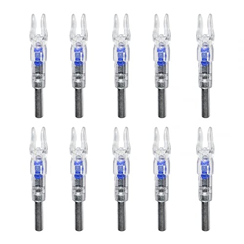 DONGKER Pfeil Nocken, 10 Stück 6,2mm LED Bogenschießen Pfeilnocken, Beleuchtete Nocken mit Automatischer Beleuchtung für 6.2mm Carbon Pfeil Armbrust DONGKER Pfeil Nocken, 10 Stück 6,2mm LED Bogenschießen Pfeilnocken, Beleuchtete Nocken mit Automatischer Beleuchtung für 6.2mm Carbon Pfeil Armbrust von DONGKER