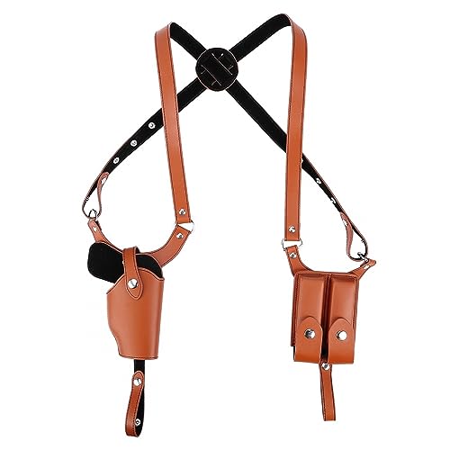 Schulterholster, PU Leder Pistolenholster, Vertikal Horizontal Schoulder Holster mit Doppel Magazintasche fur 1911, 92, 96, G45, G43 Schulterholster, PU Leder Pistolenholster, Vertikal Horizontal Schoulder Holster mit Doppel Magazintasche fur 1911, 92, 96, G45, G43 von DONGKER