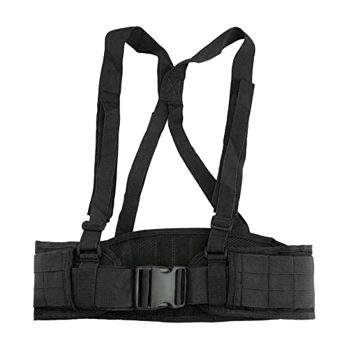 DONGKER Tactical Battle Belt, Molle Kampfgürtel mit Geschirr, Einstellbare Airsoft Combat Duty Belt mit abnehmbarem Gurtzeug für das Training im Freien, Taktische Gurte von DONGKER