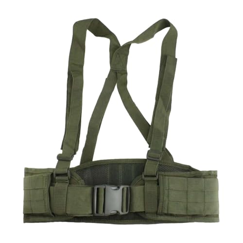 DONGKER Tactical Battle Belt, Molle Kampfgürtel mit Geschirr, Einstellbare Airsoft Combat Duty Belt mit abnehmbarem Gurtzeug für das Training im Freien, Taktische Gurte von DONGKER