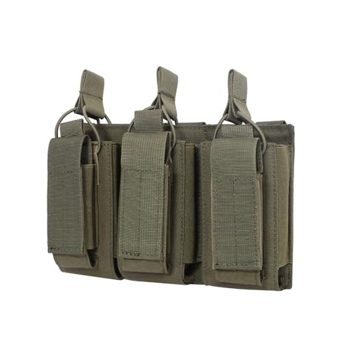 Molle Magazintasche, Open Top Triple Mag Pouch, Taktische Pistole Magazinbeutel für 5.56 .223 mm Magazine von DONGKER