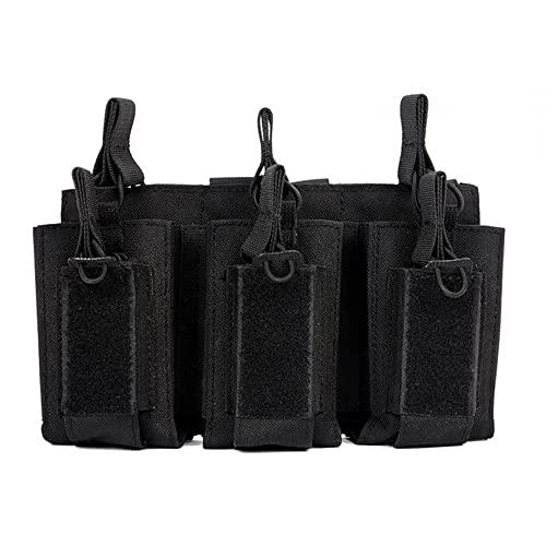 Taktische Magazintasche, Molle Triple Open Top Magazinbeutel Mag Pouch für M4, M16 G 1911 92 Magazine von DONGKER