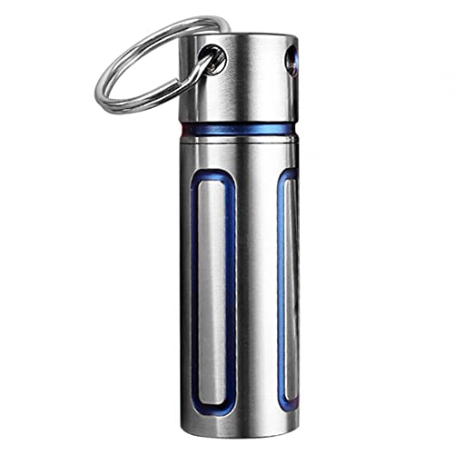 DONGKER Titan Pillendose, Klein Wasserdicht Tablettenbox mit Schlüsselanhänger, Leichtes Tablettendose für Unterwegs, Outdoor-Reisen, Notfall-Camping DONGKER Titan Pillendose, Klein Wasserdicht Tablettenbox mit Schlüsselanhänger, Leichtes Tablettendose für Unterwegs, Outdoor-Reisen, Notfall-Camping von DONGKER