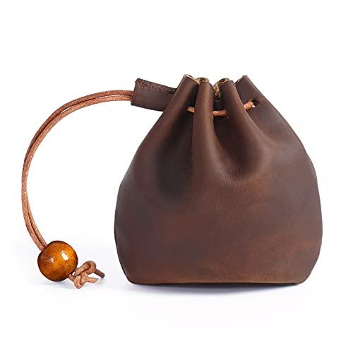 DONGKER Lederbeutel, Vintage Münzbeutel, Leder Retro Münzbörse Portemonnaie Ledergeldbeutel Geldbörse Kleingeldbörse Schlüssel Etui mit Kordelzug für Männer, Frauen DONGKER Lederbeutel, Vintage Münzbeutel, Leder Retro Münzbörse Portemonnaie Ledergeldbeutel Geldbörse Kleingeldbörse Schlüssel Etui mit Kordelzug für Männer, Frauen von DONGKER