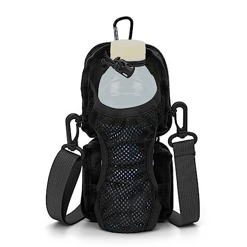 DONGKER Wasserflaschenhalter, Faltbarer Flaschenhalter, Wasserflasche Tasche mit Verstellbarem Schultergurt zur Befestigung am Gürtel oder Rucksack für alle gängigen Trinkflaschen DONGKER Wasserflaschenhalter, Faltbarer Flaschenhalter, Wasserflasche Tasche mit Verstellbarem Schultergurt zur Befestigung am Gürtel oder Rucksack für alle gängigen Trinkflaschen von DONGKER