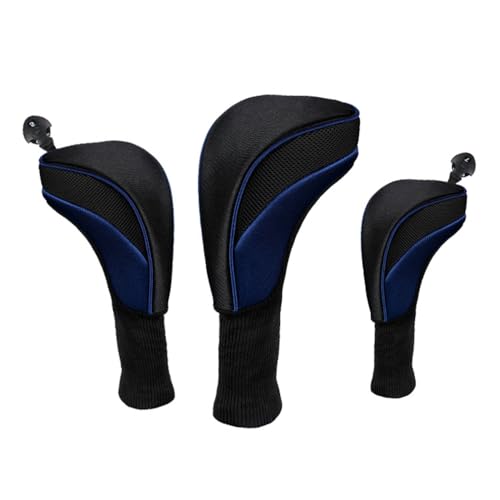 Golf Schlägerkopfhüllen, 3 Stück Golf Driver Wood Head Club Covers Equipment Pole Protective Sleeve, Golf Putter Head Protectors Golf Schlägerkopfhüllen, 3 Stück Golf Driver Wood Head Club Covers Equipment Pole Protective Sleeve, Golf Putter Head Protectors von DONGKER