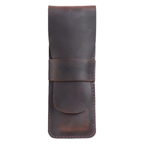 Leder Stifteetui, 17cm Vintage Schutzhülle für Stift, 5,8cm Breite, Retro Stiftemappe Stifteetui für Bleistift bis zu 3 Stifte Innerhalb Halten Leder Stifteetui, 17cm Vintage Schutzhülle für Stift, 5,8cm Breite, Retro Stiftemappe Stifteetui für Bleistift bis zu 3 Stifte Innerhalb Halten von DONGKER