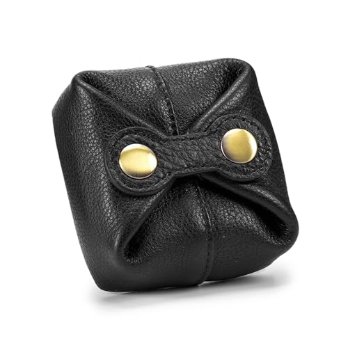 Mini Münzbeutel, Leder Kleingeldbörse, Mini Geldbörse Münzbörse Portemonnaie Kleiner Geldbeutel mit Druckknopfverschluss für Männer und Frauen Mini Münzbeutel, Leder Kleingeldbörse, Mini Geldbörse Münzbörse Portemonnaie Kleiner Geldbeutel mit Druckknopfverschluss für Männer und Frauen von DONGKER