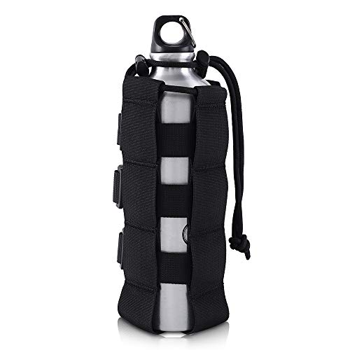 Molle Flaschenhalter mit Kordelzug,0.5L-2.5L Wasserflasche Beutel von DONGKER