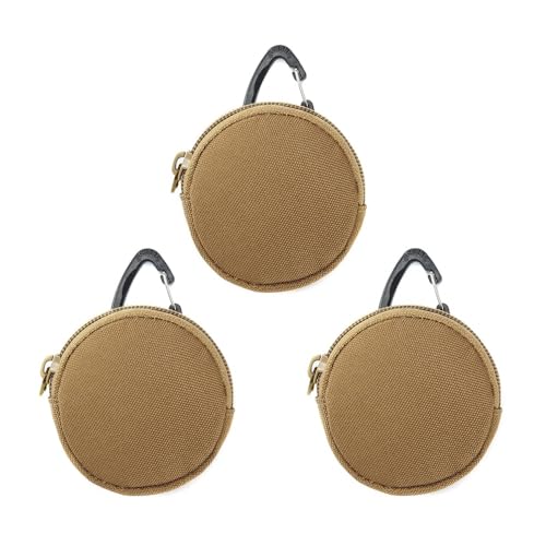 Molle Wallet, 3pcs Tactical Coin Purse, Mini Rund Geldbörse, Outdoor EDC Pouch Bag mit Dreieckiger Schnalle für Camping Wandern Radfahren Molle Wallet, 3pcs Tactical Coin Purse, Mini Rund Geldbörse, Outdoor EDC Pouch Bag mit Dreieckiger Schnalle für Camping Wandern Radfahren von DONGKER
