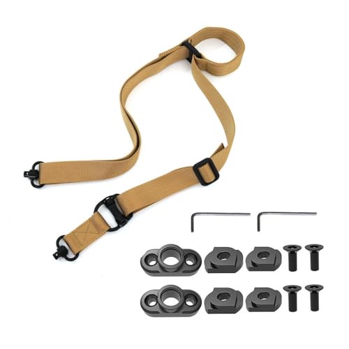 QD Rifle Sling, 2 Punkt Gewehrriemen Sling Riemen mit Sling Swivel Mount für die Outdoor-Sportjagd von DONGKER