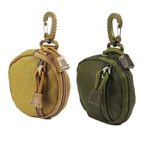Tactical Coin Purse, 2 Stück Taktische Geldbörse, Hängende EDC-Beutel mit Haken für Münz-Headset-Schlüsselanhänger Tactical Coin Purse, 2 Stück Taktische Geldbörse, Hängende EDC-Beutel mit Haken für Münz-Headset-Schlüsselanhänger von DONGKER