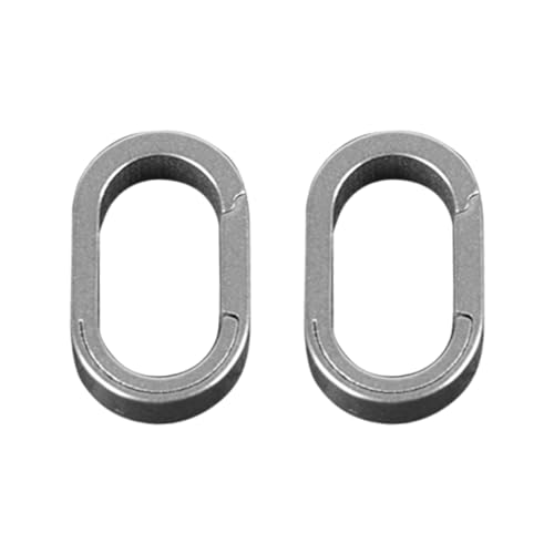Titan Karabiner Ring, 2 Stück Feder-Karabinerhaken, Karabinerhaken aus Titanlegierung für Zuhause, Autoschlüssel, Taschenanhänger Titan Karabiner Ring, 2 Stück Feder-Karabinerhaken, Karabinerhaken aus Titanlegierung für Zuhause, Autoschlüssel, Taschenanhänger von DONGKER