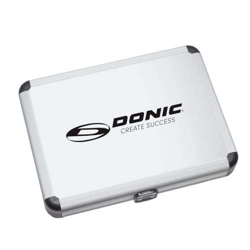 DONIC Alu Schlägerkoffer/Tischtennis Schlägerkoffer (Silver, Black) - 29.5 x 22 x 5 cm - Rackettasche DONIC Alu Schlägerkoffer/Tischtennis Schlägerkoffer (Silver, Black) - 29.5 x 22 x 5 cm - Rackettasche von DONIC