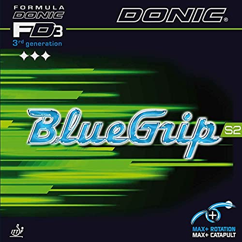 DONIC Belag Blue Grip S2 Farbe 2,3 mm, rot, Größe 2,3 mm, rot von DONIC