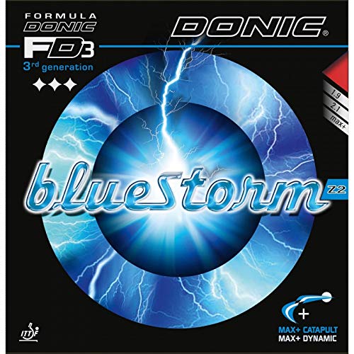 DONIC Belag Bluestorm Z2 Farbe 1,9 mm, blau, Größe 1,9 mm, blau von DONIC