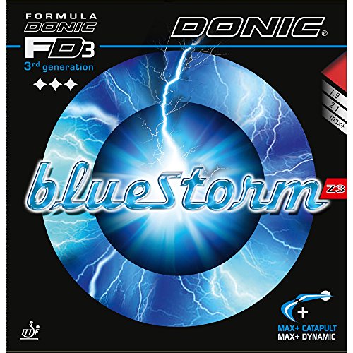 DONIC Belag Bluestorm Z3 Farbe 2,1 mm, schwarz, Größe 2,1 mm, schwarz von DONIC