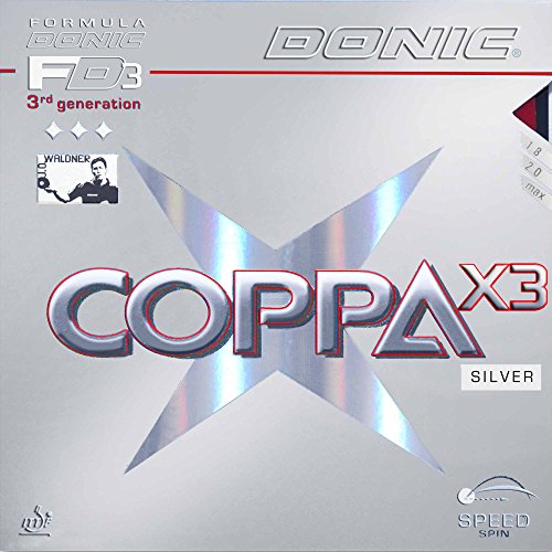 DONIC Belag Coppa X3 Silver, schwarz, 2,3 mm von DONIC