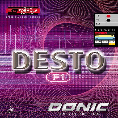 DONIC Belag Desto F1, schwarz, 2,0 mm DONIC Belag Desto F1, schwarz, 2,0 mm von DONIC
