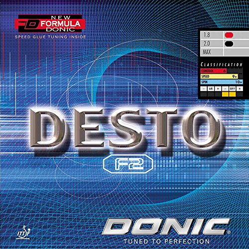 DONIC Belag Desto F2, schwarz, 1,8 mm DONIC Belag Desto F2, schwarz, 1,8 mm von DONIC